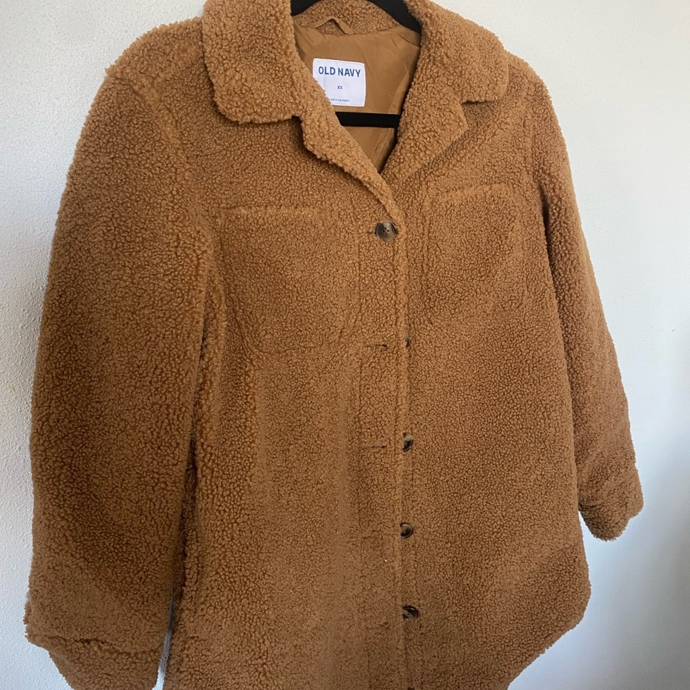 Old Navy Women's Brown Teddy Jacket